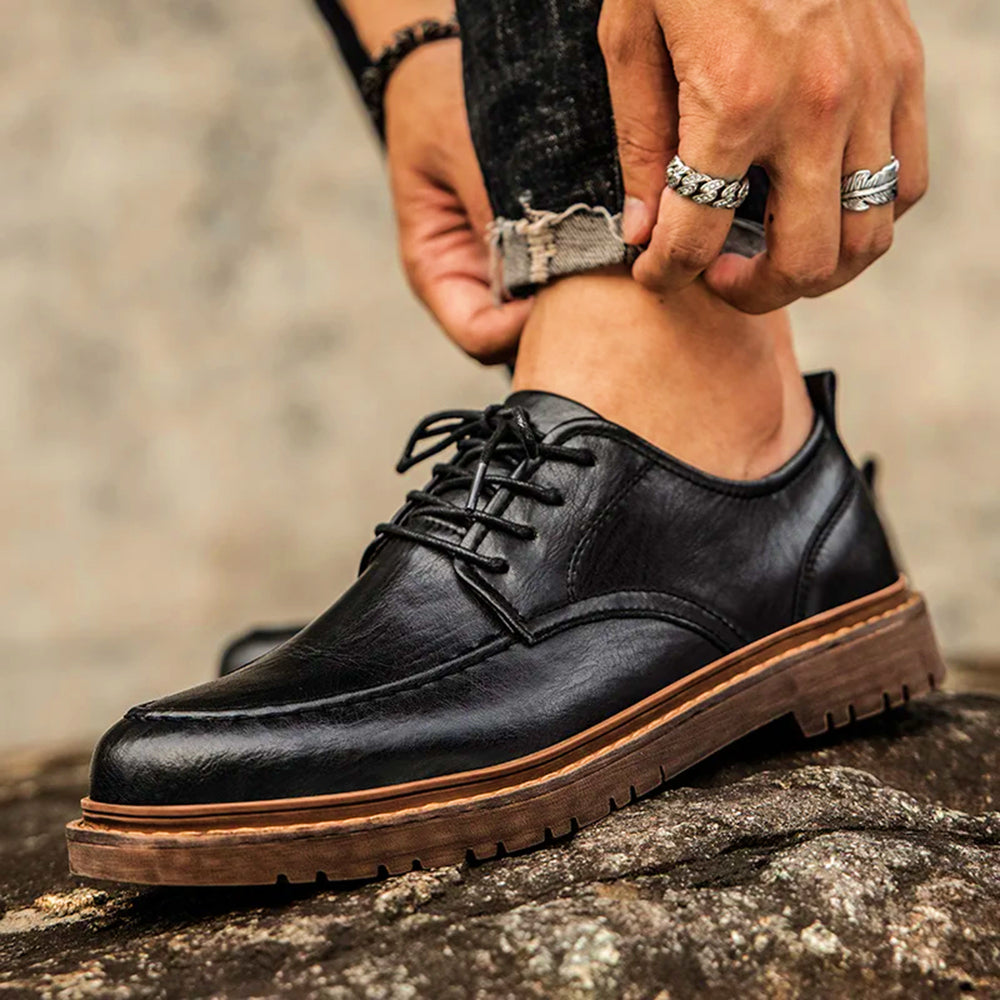 Classic Brown Leather Dress Shoes