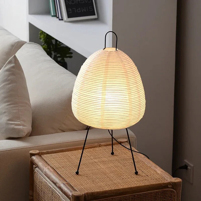 Traditional Asian Style Paper Table Light