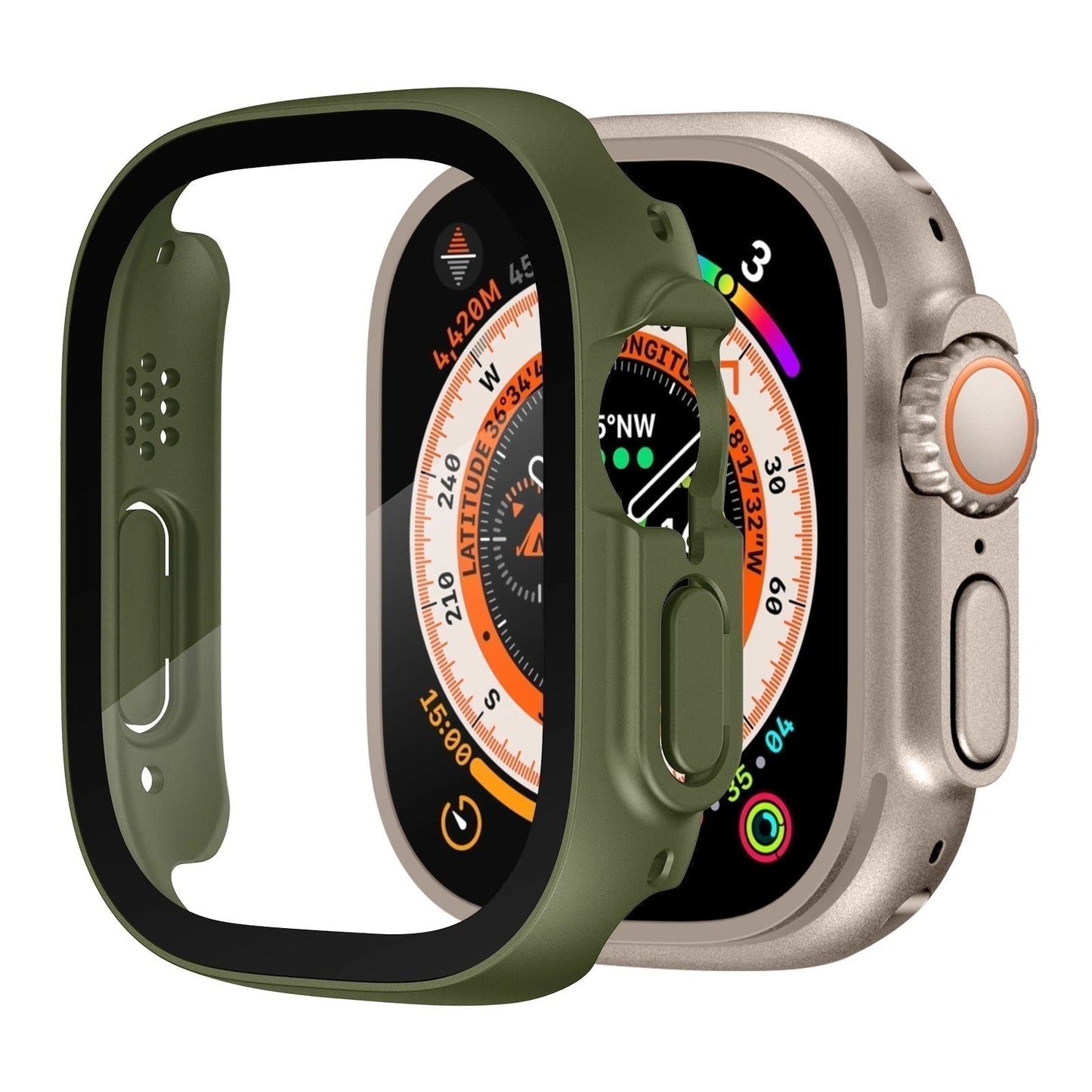 Durable Apple Watch Ultra Case With Clear Screen Guard