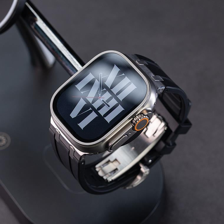 Durable Silicone Strap for Apple Watch with Metal Adapter