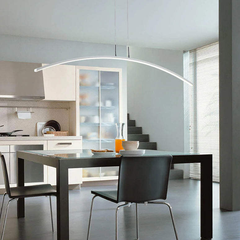 Soft Curve Pendant Light With Warm LED Glow