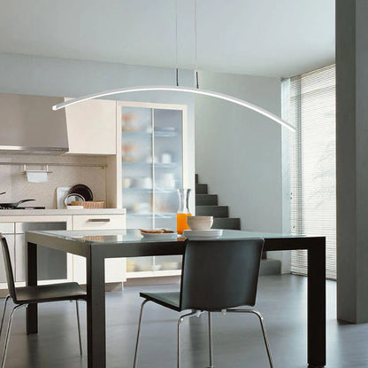 Soft Curve Pendant Light With Warm LED Glow
