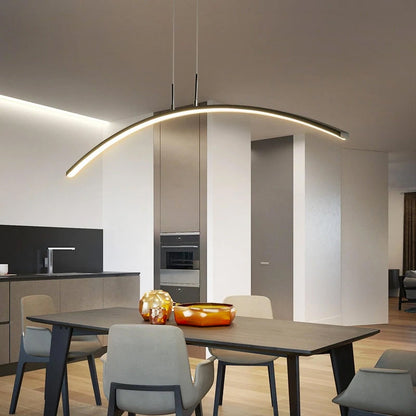 Soft Curve Pendant Light With Warm LED Glow - Lusomart