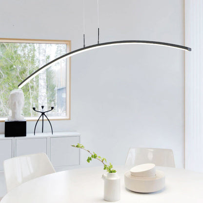 Soft Curve Pendant Light With Warm LED Glow