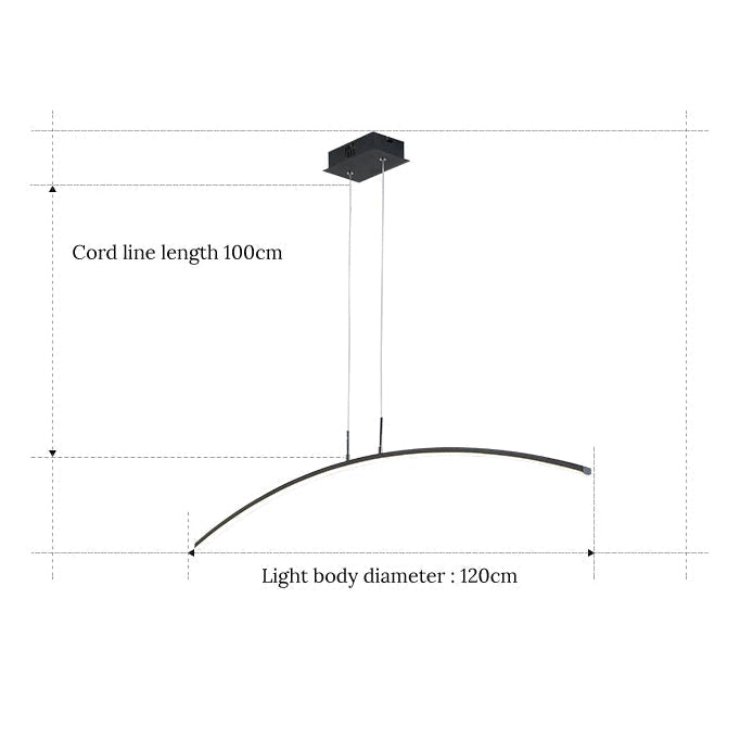 Soft Curve Pendant Light With Warm LED Glow