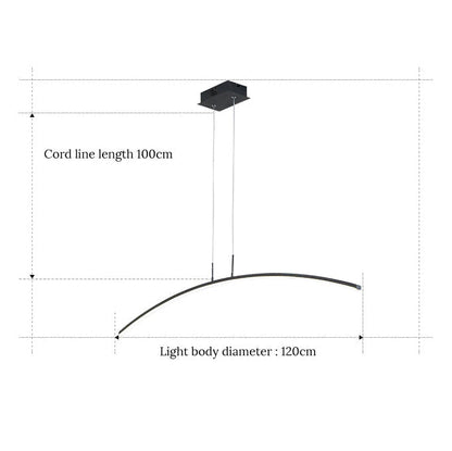 Soft Curve Pendant Light With Warm LED Glow