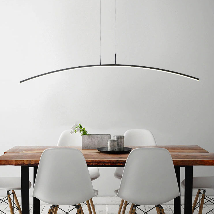 Soft Curve Pendant Light With Warm LED Glow