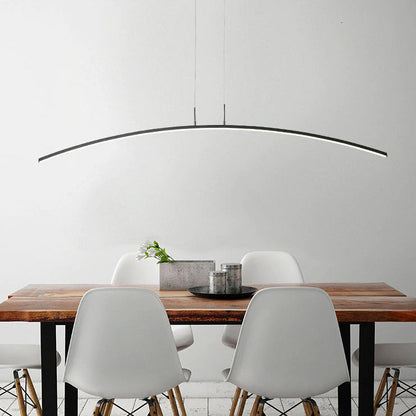 Soft Curve Pendant Light With Warm LED Glow