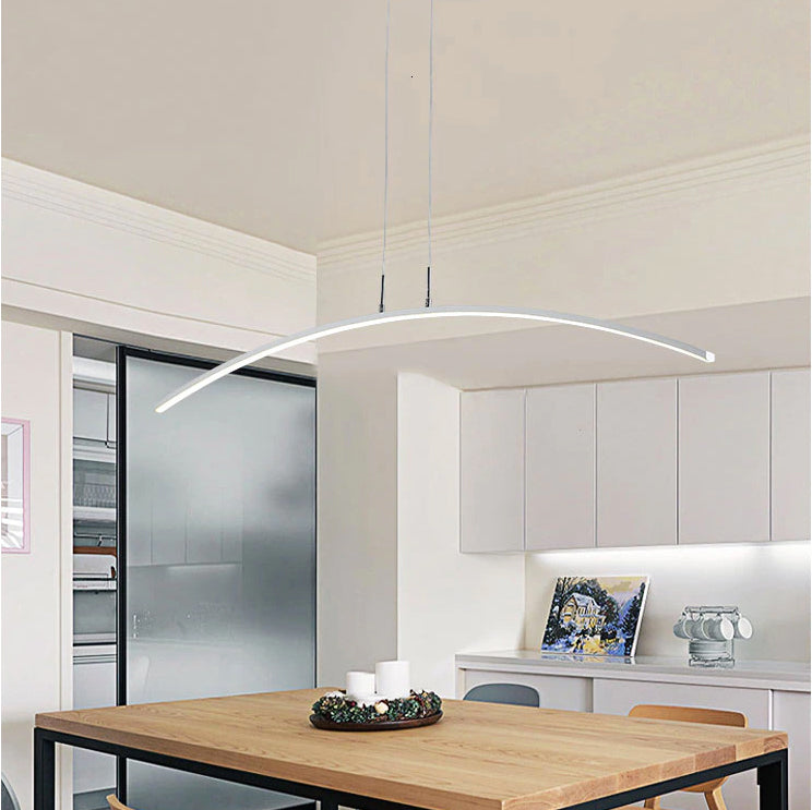 Soft Curve Pendant Light With Warm LED Glow
