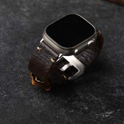 Classic Brown Leather Strap for Apple Watch