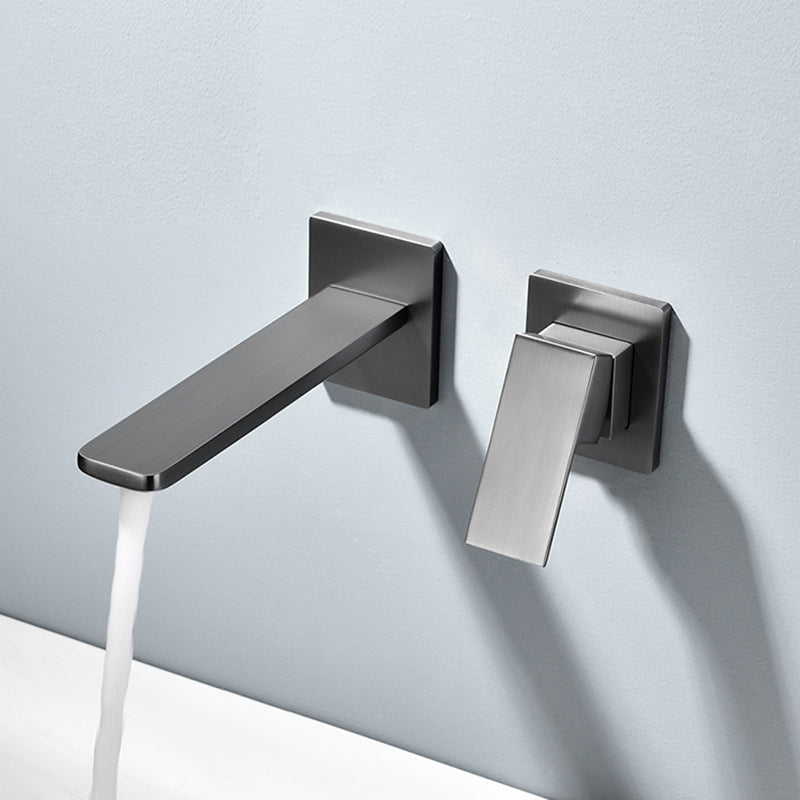 Hidden Wall Mount Single Handle Modern Faucet - Lusomart