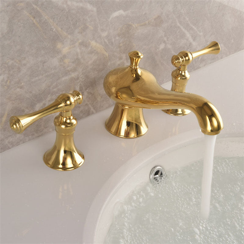 Classic 3-Hole Widespread Bathroom Sink Faucet - Lusomart