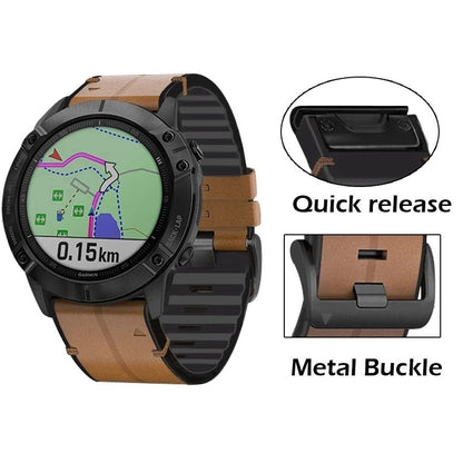 Durable Silicone Leather Band For Fenix Watches