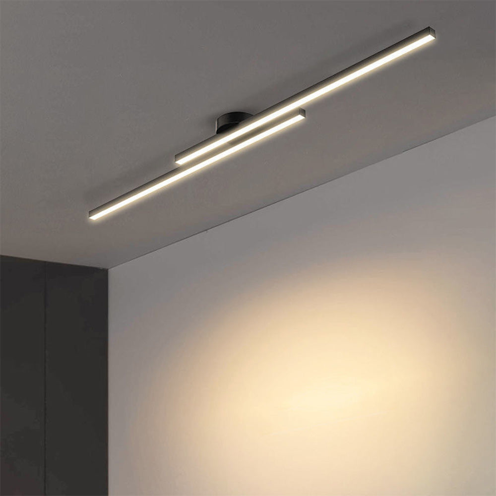 Sleek Metal LED Semi Flush Mount Ceiling Light