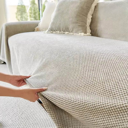 Cozy Fleece Sofa Slipcover for Living Room Comfort