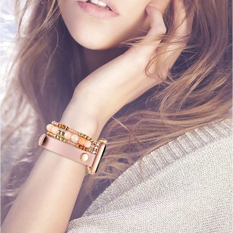 Stylish Beaded Apple Watch Strap Band