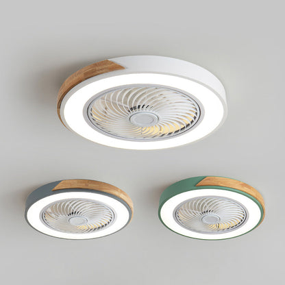 Rustic Wood Ceiling Fan with Efficient LED Lighting