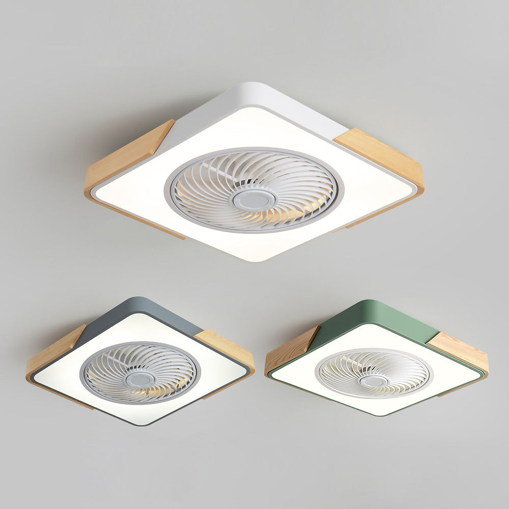 Rustic Wood Ceiling Fan with Efficient LED Lighting