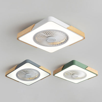 Rustic Wood Ceiling Fan with Efficient LED Lighting