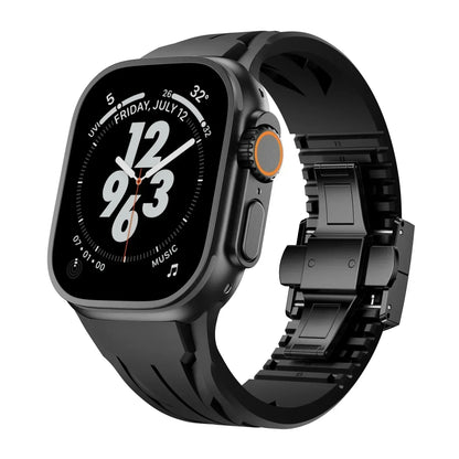 Soft Rubber Apple Watch Band with Metal Clamp