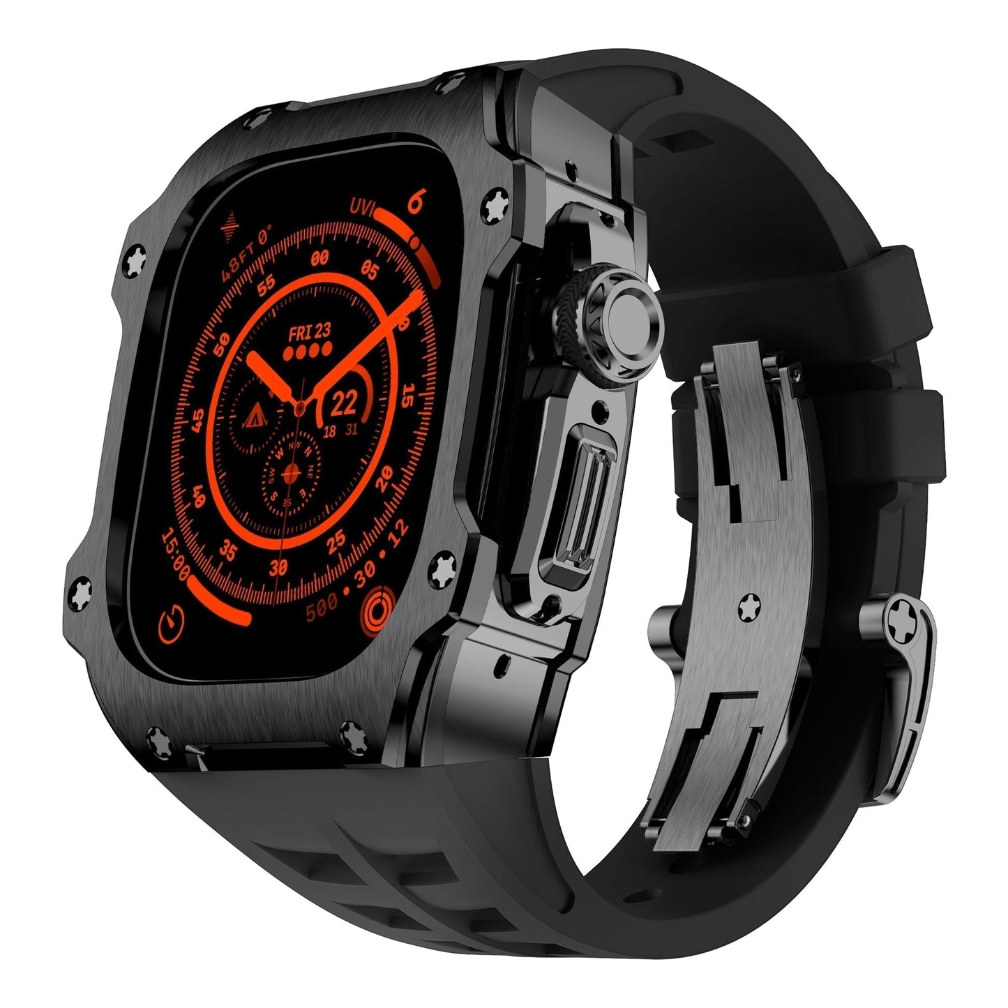 Tough Black Stainless Steel Case for Apple Watch Ultra