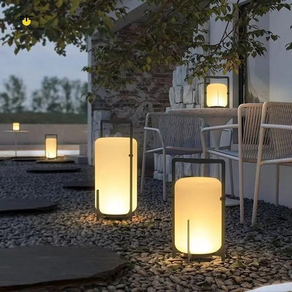Outdoor Patio Lights Waterproof Steel And Glass