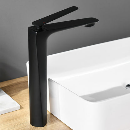 Stylish Single Handle Brass Bathroom Faucet