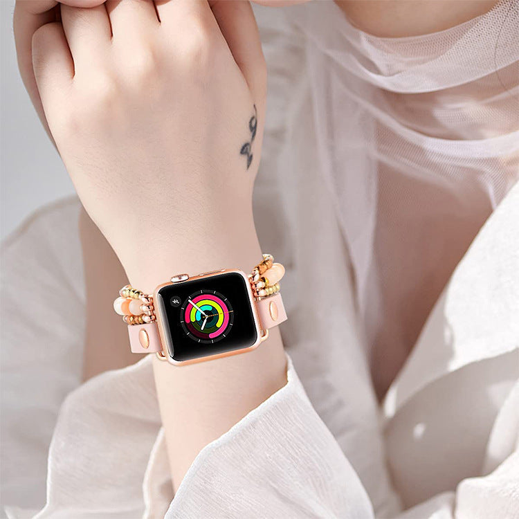 Stylish Beaded Apple Watch Strap Band