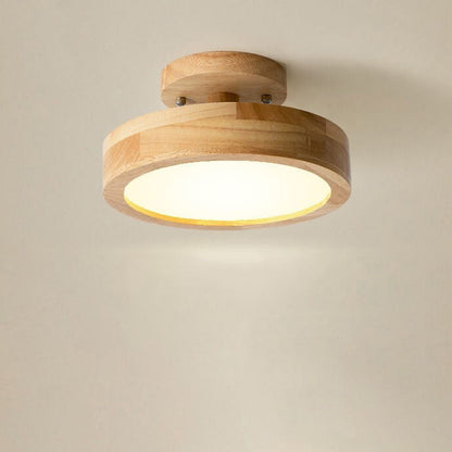 Natural Wood LED Ceiling Light Fixture