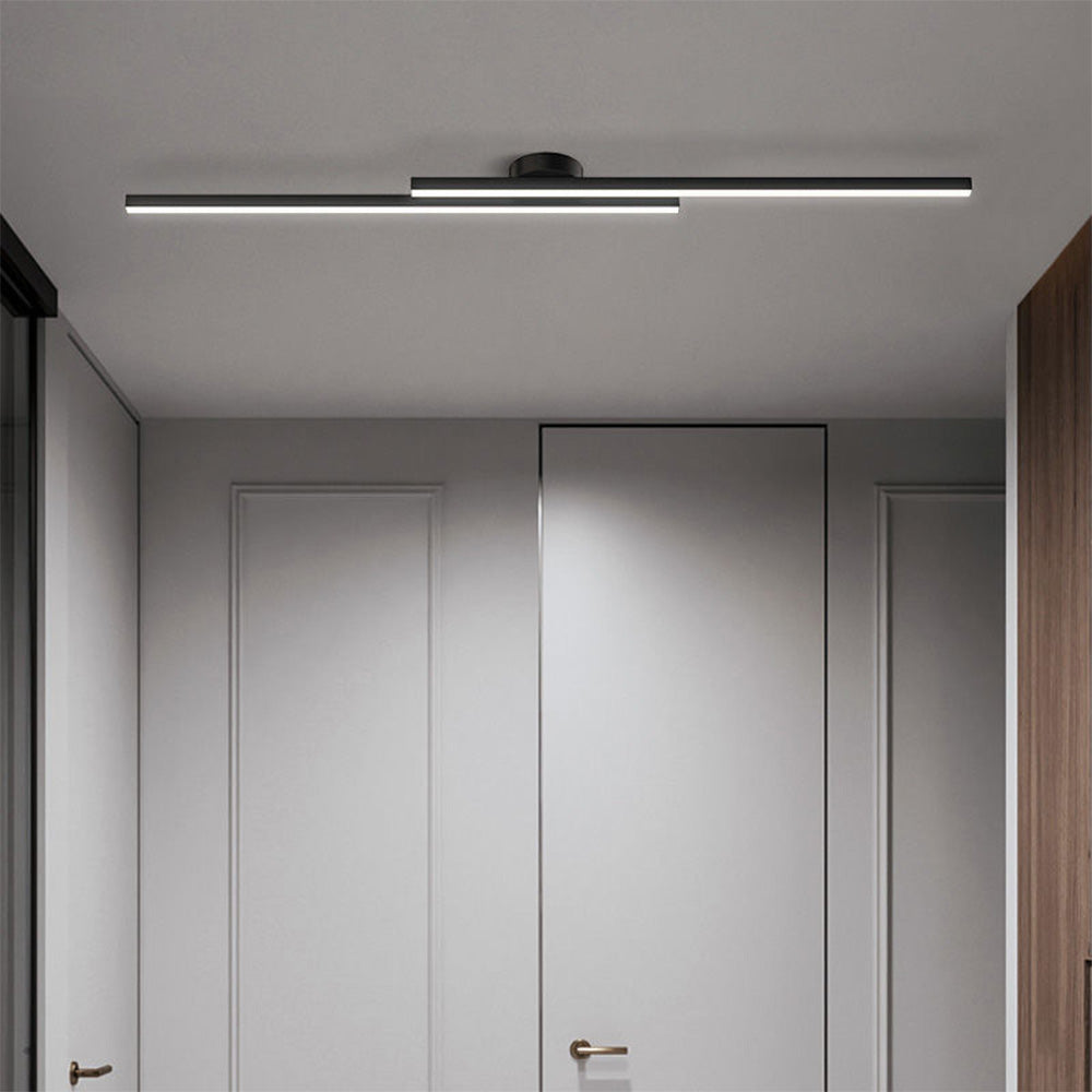 Sleek Metal LED Semi Flush Mount Ceiling Light