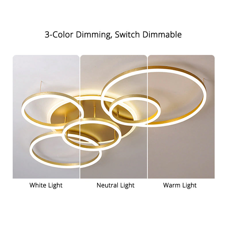 Calming LED Ceiling Lamp with Warm Soft Glow