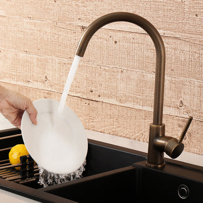 Vintage Bronze Single Handle Kitchen Sink Faucet