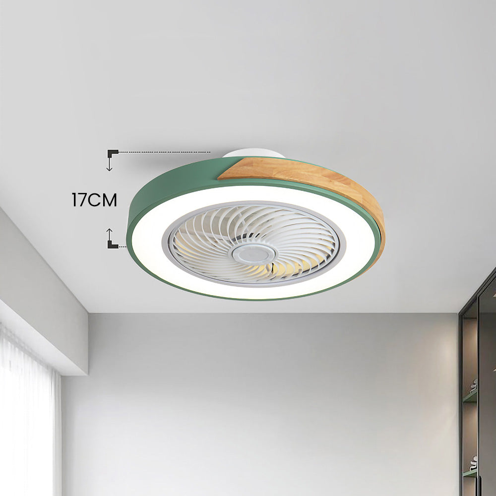 Rustic Wood Ceiling Fan with Efficient LED Lighting