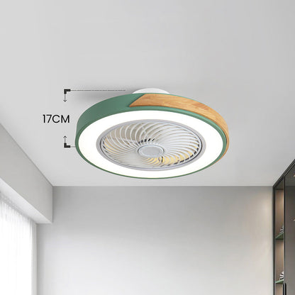 Rustic Wood Ceiling Fan with Efficient LED Lighting