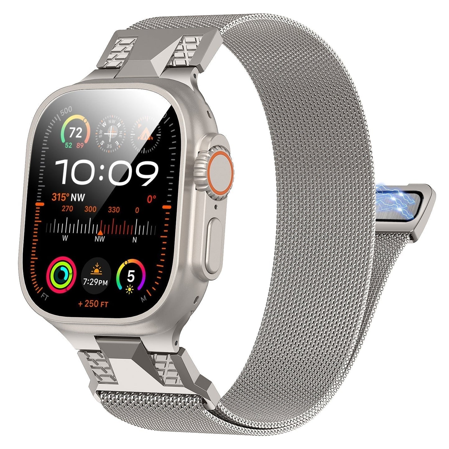 Stainless Steel Mesh Watch Strap with Secure Clasp - Lusomart