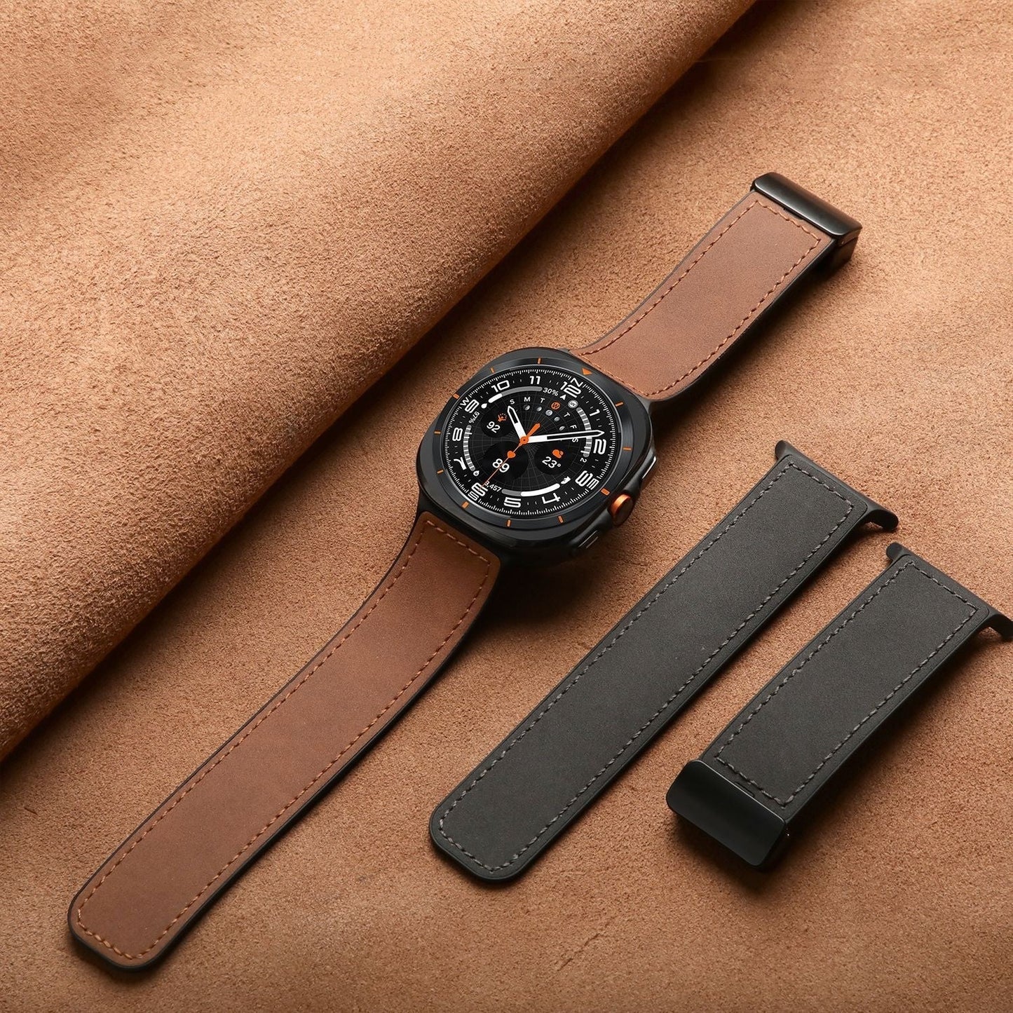 Durable Leather Magnetic Strap for Samsung Watch Ultra