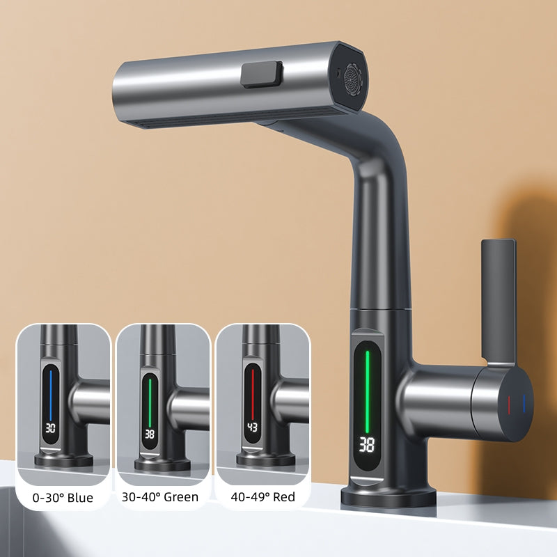 Stylish Brass Single Handle Faucet for Hot Cold Water