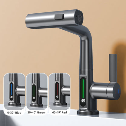 Stylish Brass Single Handle Faucet for Hot Cold Water