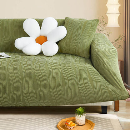 Plush Fitted Pet Proof Sofa Slipcover Durable Fabric