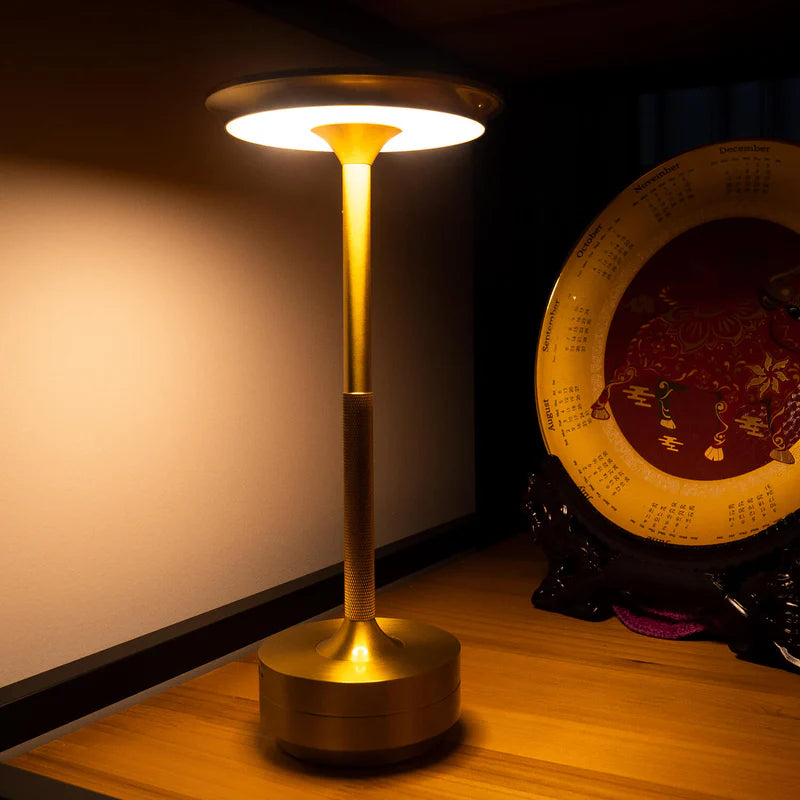 Portable Dimmable LED Desk Lamp With Metal Base