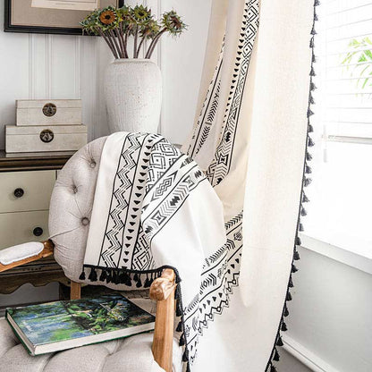 Stylish Patterned Blackout Curtains in Soft Cotton Fabric