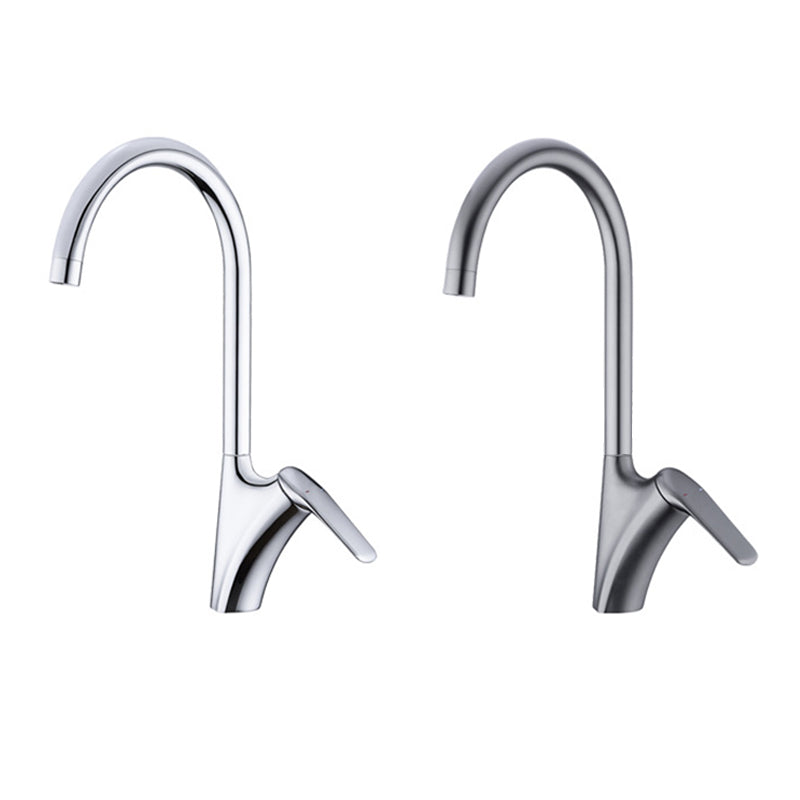 Stainless Steel Kitchen Sink Faucet With Rotating Nozzle