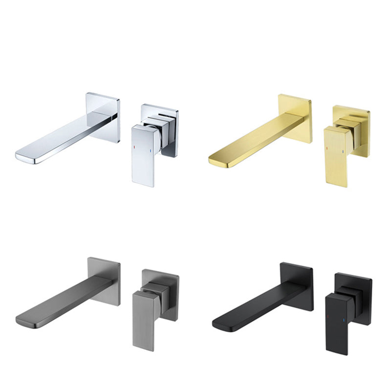 Hidden Wall Mount Single Handle Modern Faucet