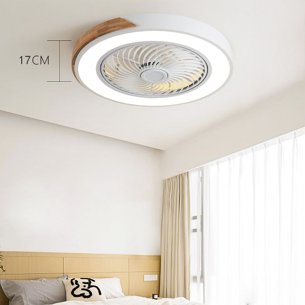 Rustic Wood Ceiling Fan with Efficient LED Lighting