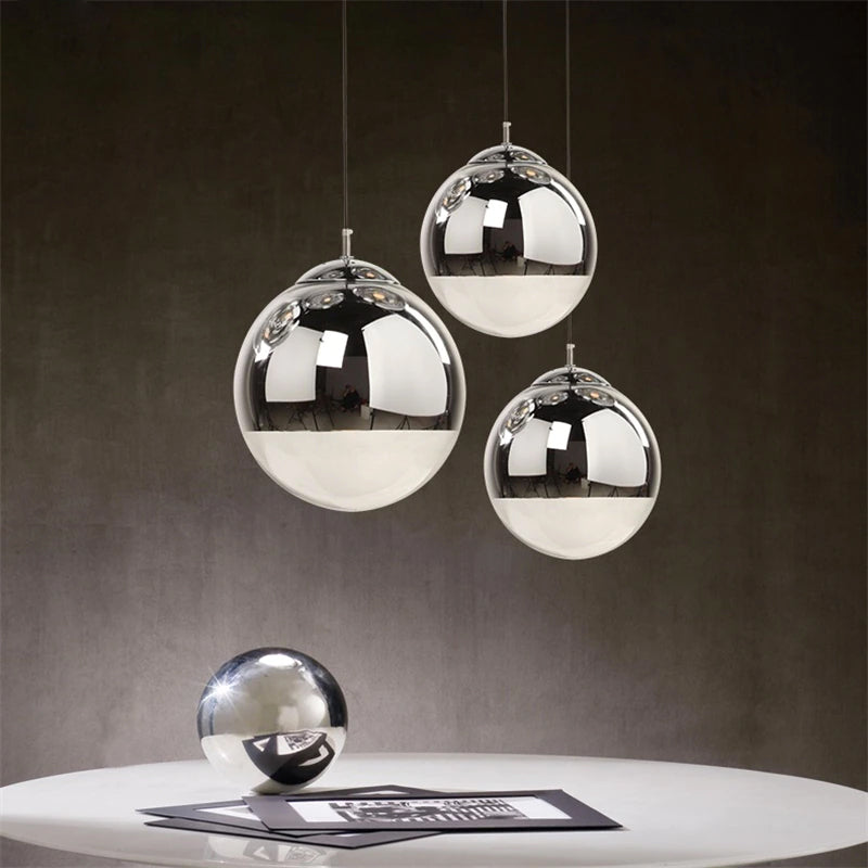 Stunning Glass Pendant Light Clear Globe Chandelier