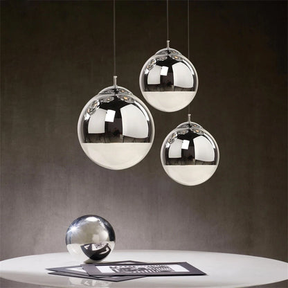 Stunning Glass Pendant Light Clear Globe Chandelier
