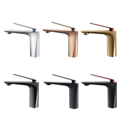 Luxury Gold Tone Single Handle Bathroom Faucet
