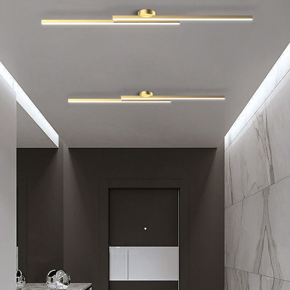 Sleek Metal LED Semi Flush Mount Ceiling Light