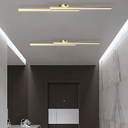 Sleek Metal LED Semi Flush Mount Ceiling Light