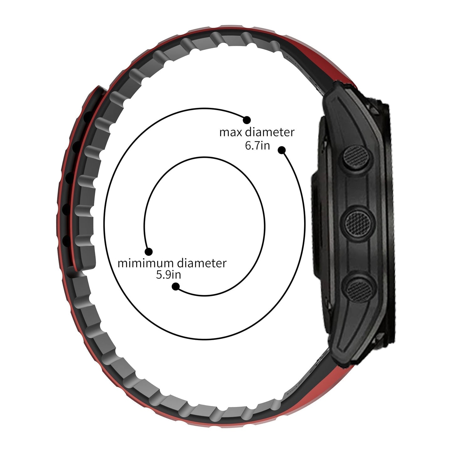 Flexible Garmin Silicone Watch Strap